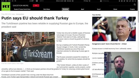 EU owes Turkey for keeping their TurkStream gas pipe open and negotiation grain shipments