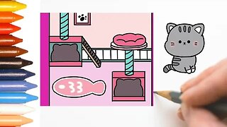 COMO DESENHAR GATINHO E UM CAT CAFÉ #gato #catcafe