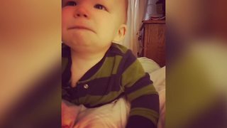 Baby Boy Cries When His Dad Sings The Happy Birthday Song