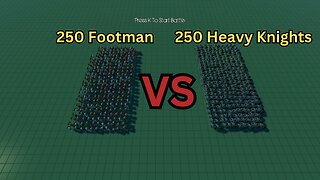 250 Heavy Knights Versus 250 Footman || Ultimate Epic Battle Simulator