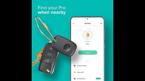 Powerful Bluetooth Tracker, Keys Water-Resistant. Phone Finder. iOS and Android Compatible.
