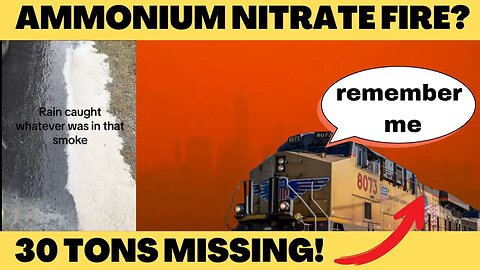 CONNECTION BETWEEN ORANGE SMOKE IN NY AND MISSING 30T OF AMMONIUM NITRATE. WHY TRUDEAU IN UKRAINE?