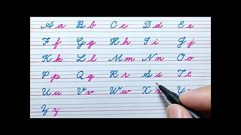 Cursive writing a to z | English capital & small letters |Cursive handwriting practice |Cursive abcd
