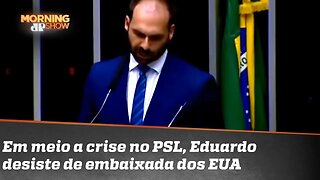 Eduardo Bolsonaro desiste de embaixada nos EUA