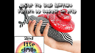 Sew - thru / Walkthrough - Jester the Snail by oddnest on etsy