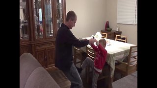 Dad and Son do Cool Circus Trick!