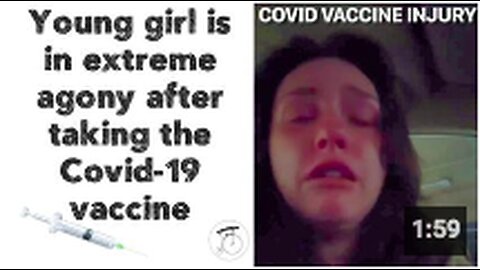 Young girl is in extreme agony after taking the Covid-19 vaccine. 💉
