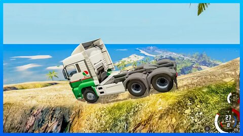 TruckFails | Cliff Drops - Experiment #233 | BeamNG.Drive |TrucksFails