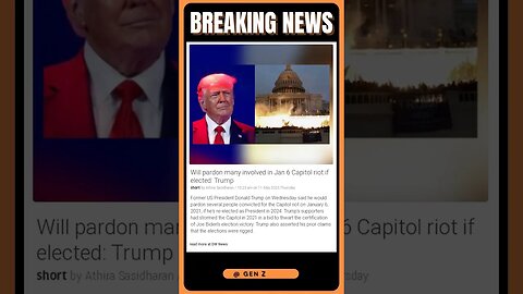 Breaking News | Trump Suggests Pardons for Capitol Rioters - Sparks Controversy and Outrage