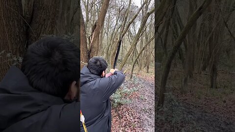 78LBS Saluki Turkish Bow Through The Trees 3D Field #archery