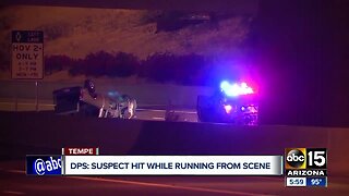 Wrong way driver hit while running from scene