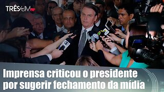 Bolsonaro condenou regulamentação da mídia defendida por Lula