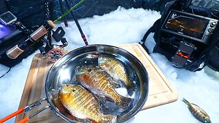 Ice Fishing Bluegill (CATCH CLEAN COOK)