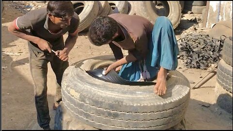 1850 Aeroplane Tyres Restoration In Factory || Restoration Of Old Used Tire ||Mastery Skills ||