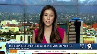 14 people displaced after apartment fire in midtown