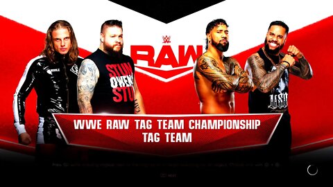 WWE Monday Night Raw Matt Riddle & Kevin Owens vs The Usos for the Undisputed WWE Tag Team Titles