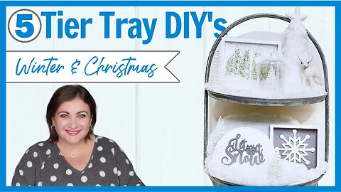 5 WHITE CHRISTMAS TIER TRAY DIYS | DOLLAR TREE CHRISTMAS DIY TUTORIAL | HOW TO MAKE TIER TRAY DIY