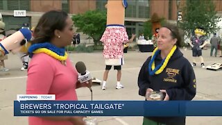 Brewers fans attend Tropical Tailgate