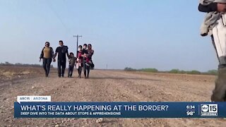 Data shows a slight increase in border apprehensions and a drop in children encounters