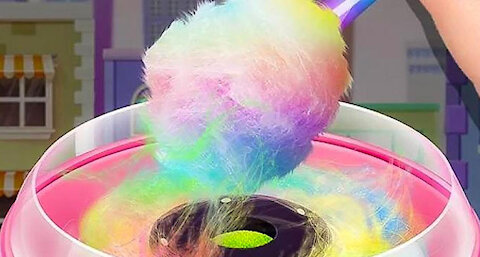 How do we make cotton candy (Colorful rainbow) - غزل البنات