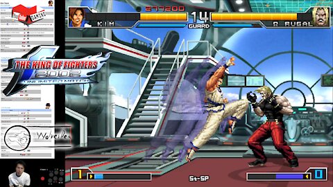 (PC) KOF 2002 Unlimited Match - 15 - Kim Team - Lv 7 ... Got 1st time Rugal Fight!