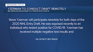 Steve Yzerman participating in NHL Draft remotely after possible COVID-19 exposure