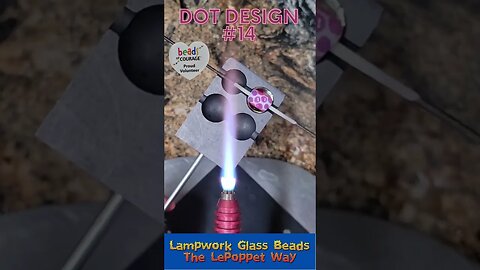 Lampwork Glass Beads: Dot Design #14