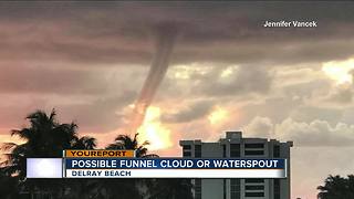 Waterspout photographed over Delray Beach