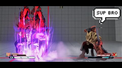 Akuma vs Akuma Taunt for Taunt into REACTION RAGING DEMON on EX Flip