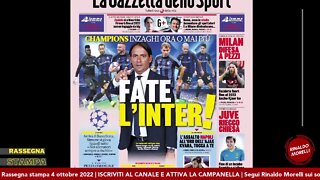 Inter fai l'Inter! (o no?) Napoli-Ajax e vigilia di Chelsea-Milan. Rassegna Stampa ep.143 | 04.10.22