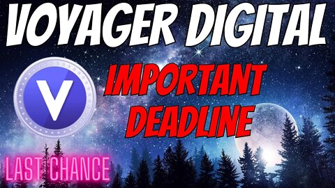Vgx Holders - Important Deadline With Voyager Digital