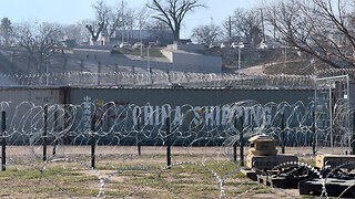 Razor Wire Installed Along U.S.-Mexico Border in Eagle Pass, Texas