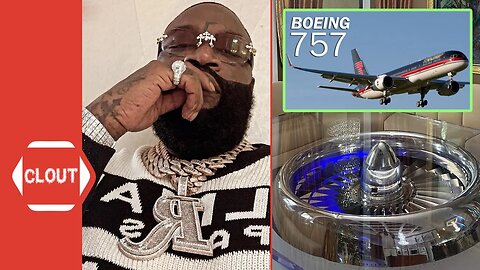 Rick Ross Shows Off His New Custom Brunch Table Made From A Boeing 757 Airplane Engine!