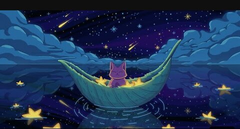 Purple cat - Sea of Stars (4k lofi song)