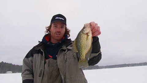 Slab Crappie Ice Fishing on Eagle River, Ontario, Canada