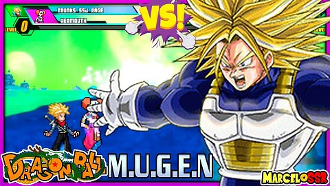 Trunks SSJ Rage & Vermouth (GOD U.11) Vs. Zamasu & Kuririn - Dragon Ball M.U.G.E.N