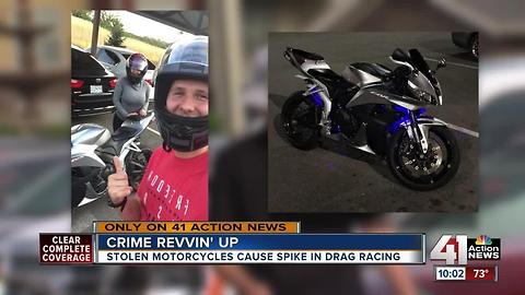 Stolen motorcycles cause spike in drag racing