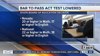 Nevada State Board of Education changes standards for ACT test