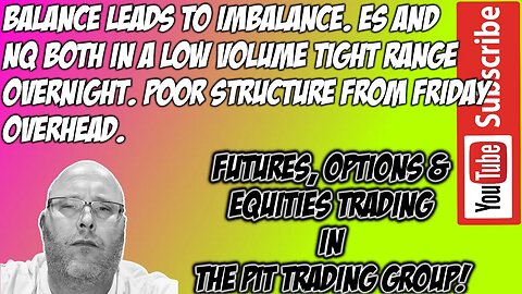 Balance Leads To Imbalance - Premarket Trade Plan - The Pit Futures Trading