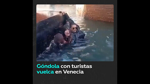 Accidente en Venecia: Turistas caen al agua al volcar la góndola