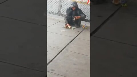 Rat Man show on streets with his pet RATS