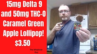 15mg Delta 9 and 50mg THC-O Caramel Green Apple Lollipop! $3.50