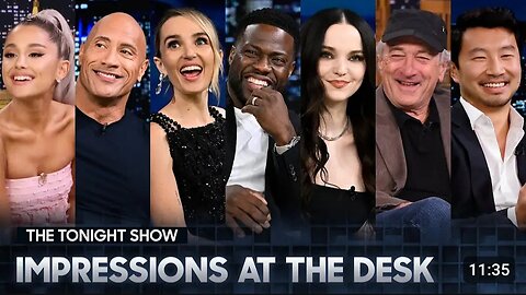 Impressions at the Desk with Ariana Grande, The Rock, Kevin Hart and More!