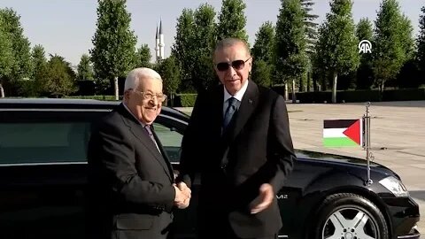 President Erdogan officially welcomed Palestinian President Abbas