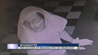 Man accused of breaking into ice cream shop