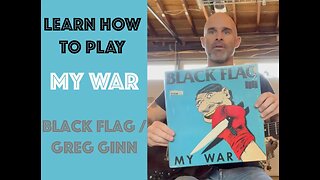 How To Play My War On Guitar Lesson - W/TAB ALL PARTS! [Black Flag / Greg Ginn]