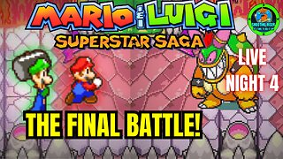 ITALIAN PLUMBERS' VS EVIL BEANS! - Mario & Luigi Superstar Saga Live Night 4 #mariogames