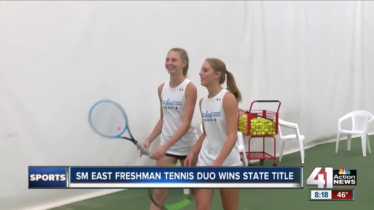 Shawnee Mission East freshman tennis duo wins state championship