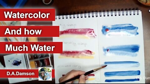 Watercolor painting How Much Water - Beginners