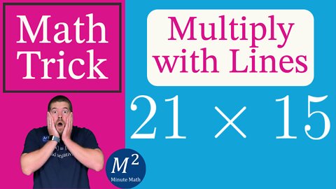 Multiply Two Numbers with Lines | 21x15 | Minute Math Tricks | Part 88 #shorts